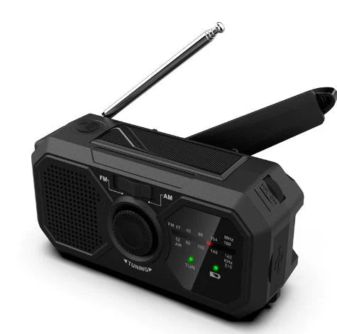 Emergency Radio Solar & Hand-Crank USB Type-C Rechargeable