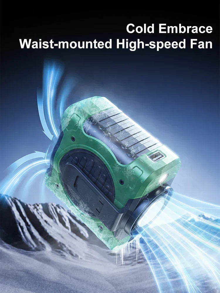 Waist Clip Fan Refrigeration Cooling 8000mAh