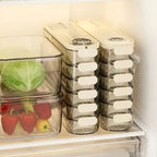 Fridge Storage Box Stackable Airtight Space-Saving