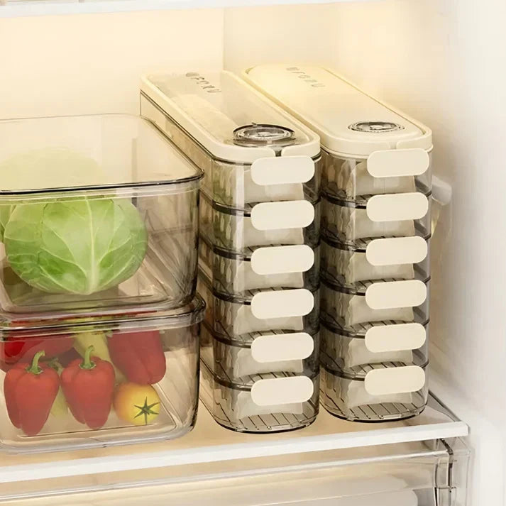 Fridge Storage Box Stackable Airtight Space-Saving