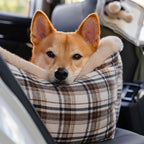 Dog Car Seat Plush Non-Slip Base & Adjustable Straps