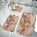 Absorbent Polyester Non-Slip Machine-Washable Bathroom Rug Set (4-Piece)