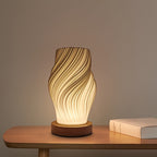 Minimalist Dimmable LED Table Lamp – Modern Swirl Design for Bedside & Desk