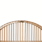 Handcrafted Floating Organizer - Round Bamboo Wall Shelf in Boho Style