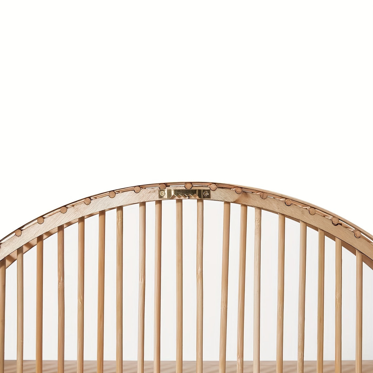 Handcrafted Floating Organizer - Round Bamboo Wall Shelf in Boho Style