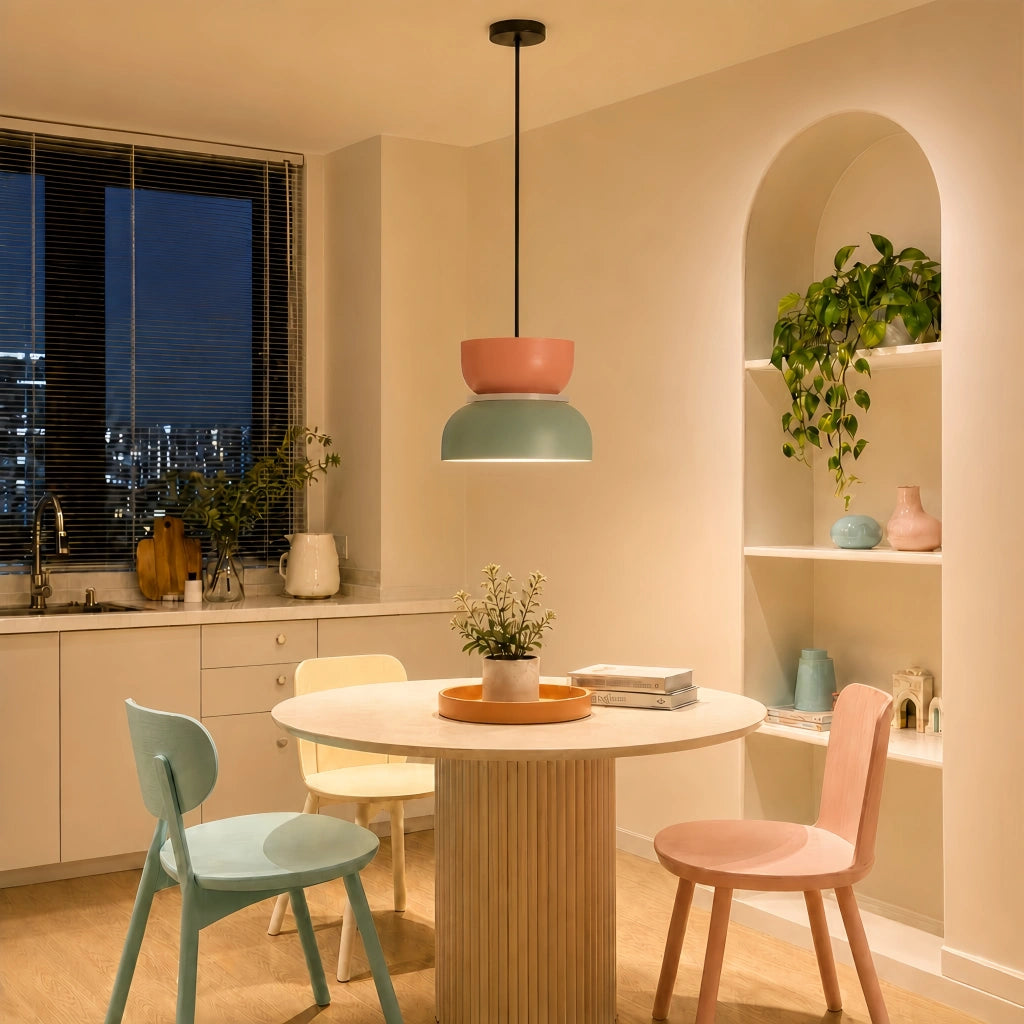 Color-Block Metal Pendant Lamp (30 cm)