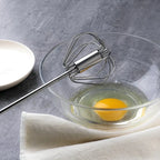 Handheld Egg Whisk Semi-Automatic Stainless Steel Dishwasher Safe