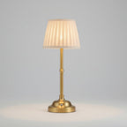 Touch Dimmable LED Table Lamp - Cordless and Rechargeable in Brass