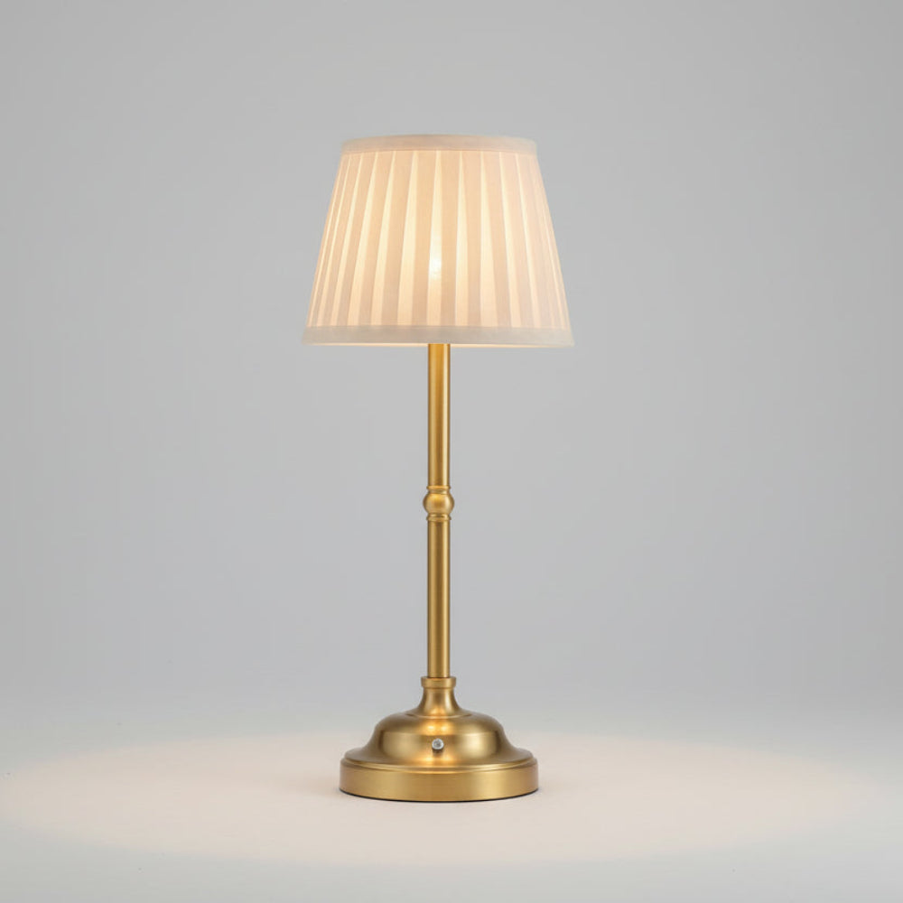 Touch Dimmable LED Table Lamp - Cordless and Rechargeable in Brass