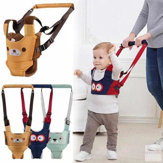Baby Walking Harness Back-Friendly Adjustable Cotton-Poly Blend