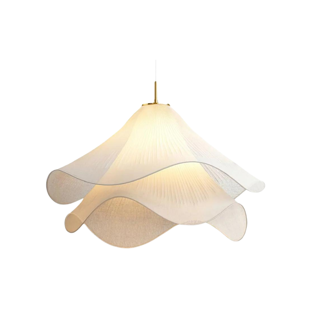Height-Adjustable Fabric Shade 3000K LED Pendant Lamp