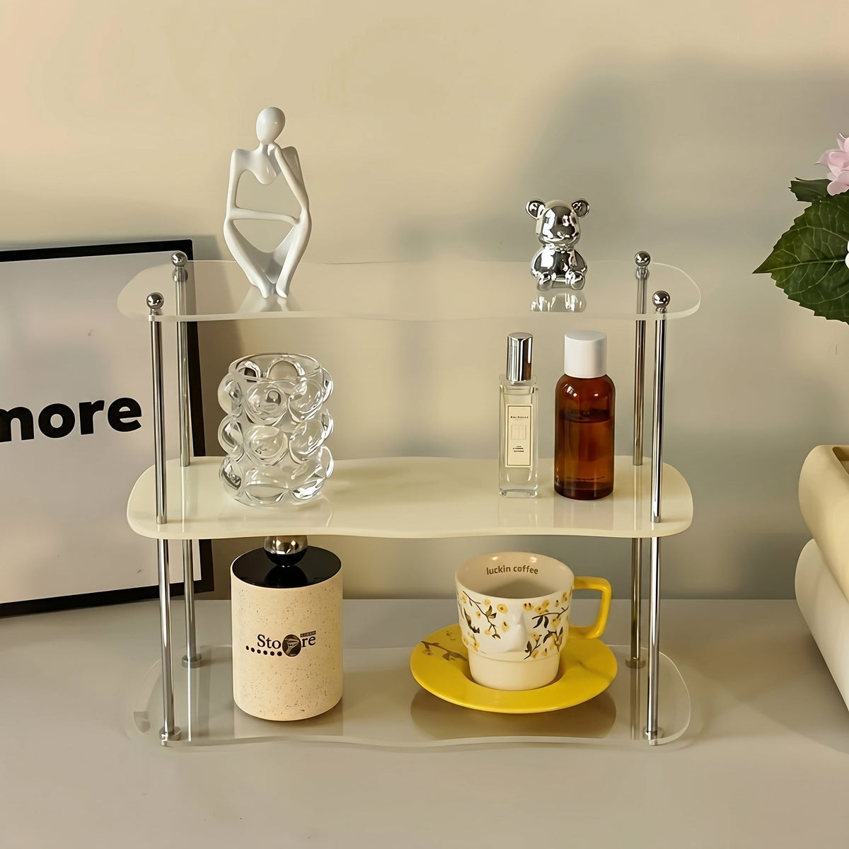 Curved Shelf 2-Tier Desktop Organizer