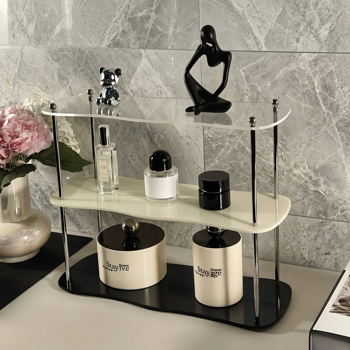 Curved Shelf 2-Tier Desktop Organizer
