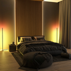 Corner Floor Lamp with Smart Ambient LED Lighting
