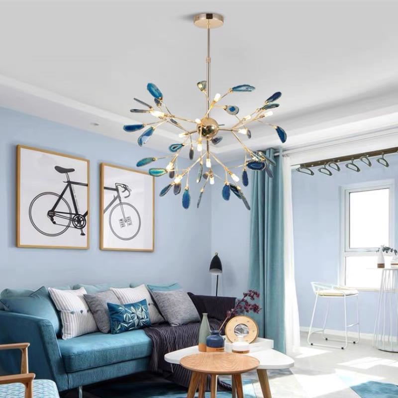 Branch Style Design Glass Chandelier in Multiple Colors