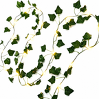 Solar-Powered Ivy Leaf String Lights (7 m)
