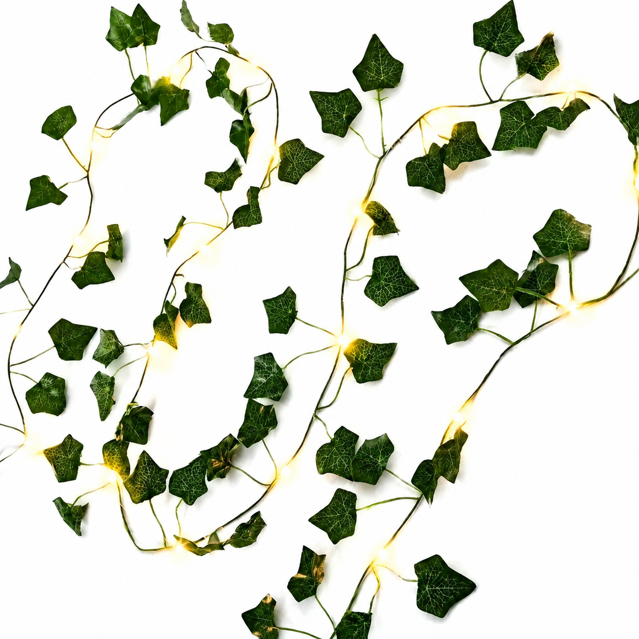 Solar-Powered Ivy Leaf String Lights (7 m)