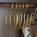 S-Shaped Clothes Hangers Space-Saving Matte Metal Set of 5