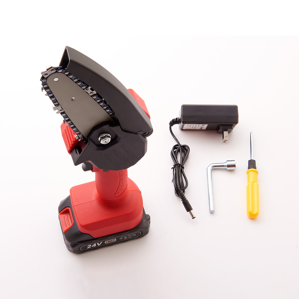 Compact Electric Chainsaw for Garden Trimming and Cutting