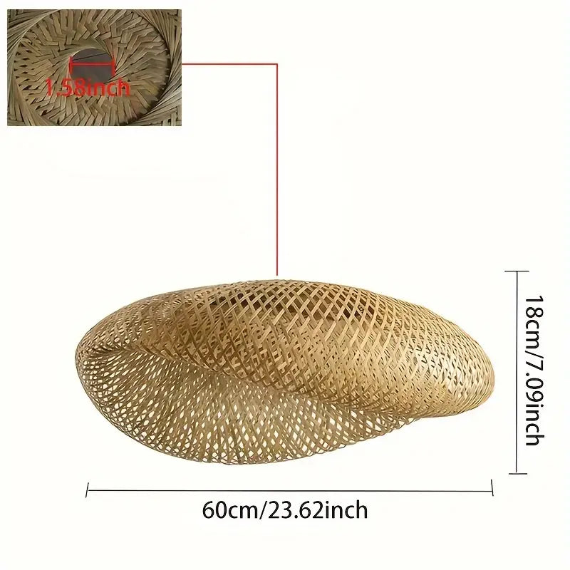 Handcrafted Rattan Pendant Light Shade in Bohemian Style