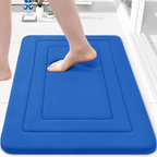 Absorbent Coral Fleece & Non-Slip Bath Mat (Elongated)