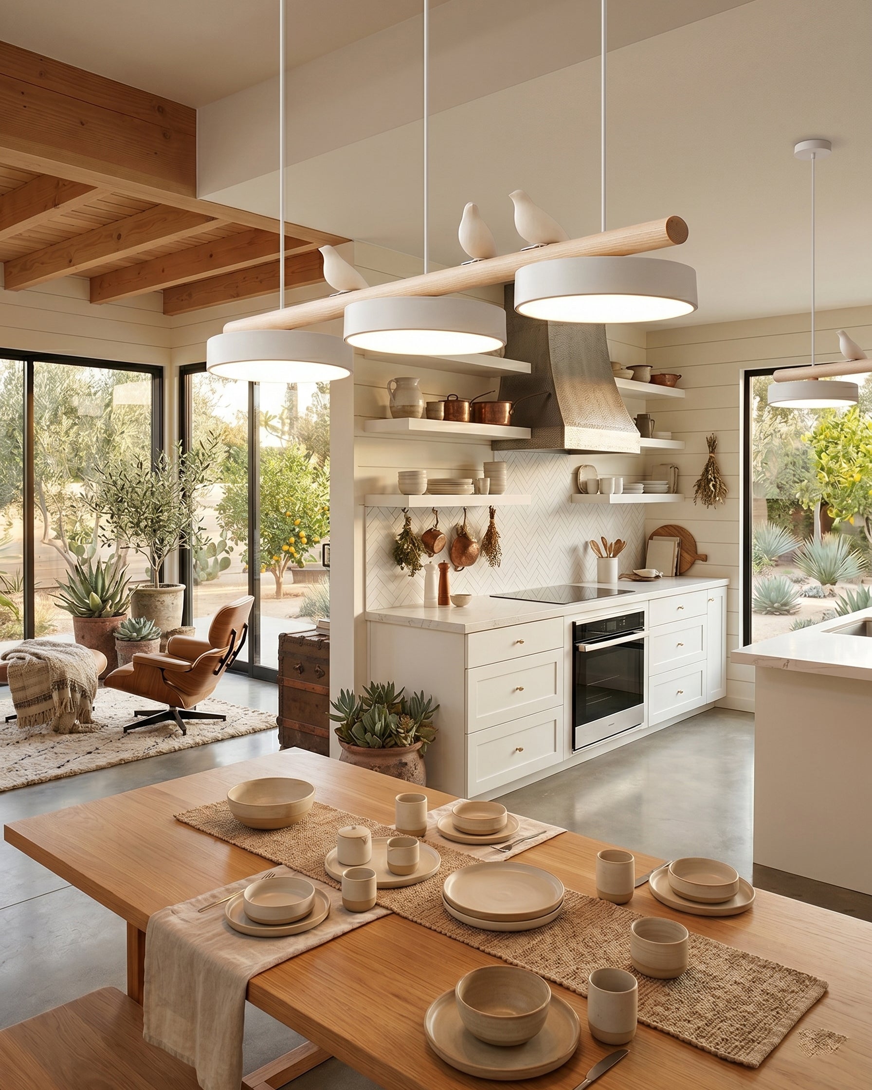 Dimmable Even Illumination Round Pendant Light