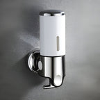 Marble-Effect Wall Soap Dispenser for Easy Mounting