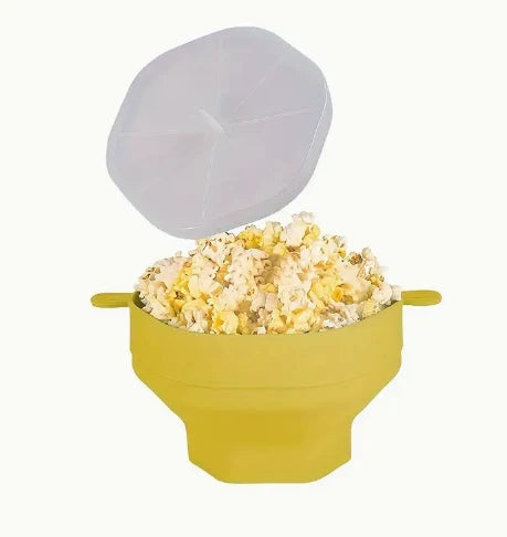 Microwave Popcorn Maker Reusable Silicone Non-Stick & Dishwasher-Safe