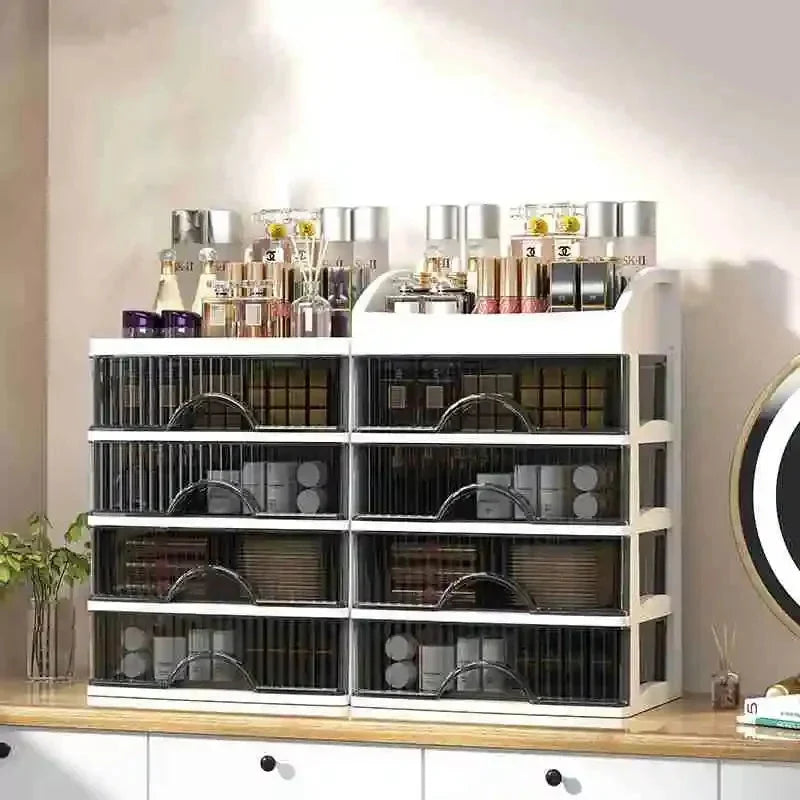 Makeup Organizer Clear Acrylic Multi-Compartment Stackable