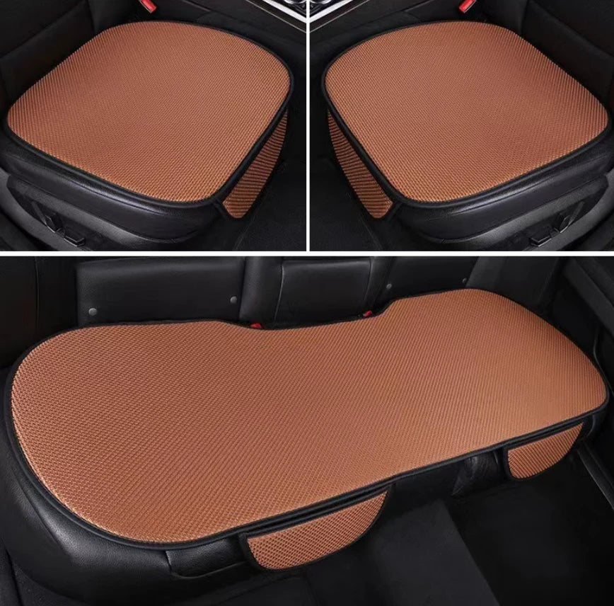 Car Seat Covers 3-Piece Cooling Ice Silk Massage Anti-Slip