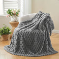 Soft Bubble Fleece Throw Blanket