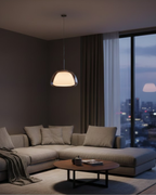 Frosted & Translucent Glass Dome Pendant Light