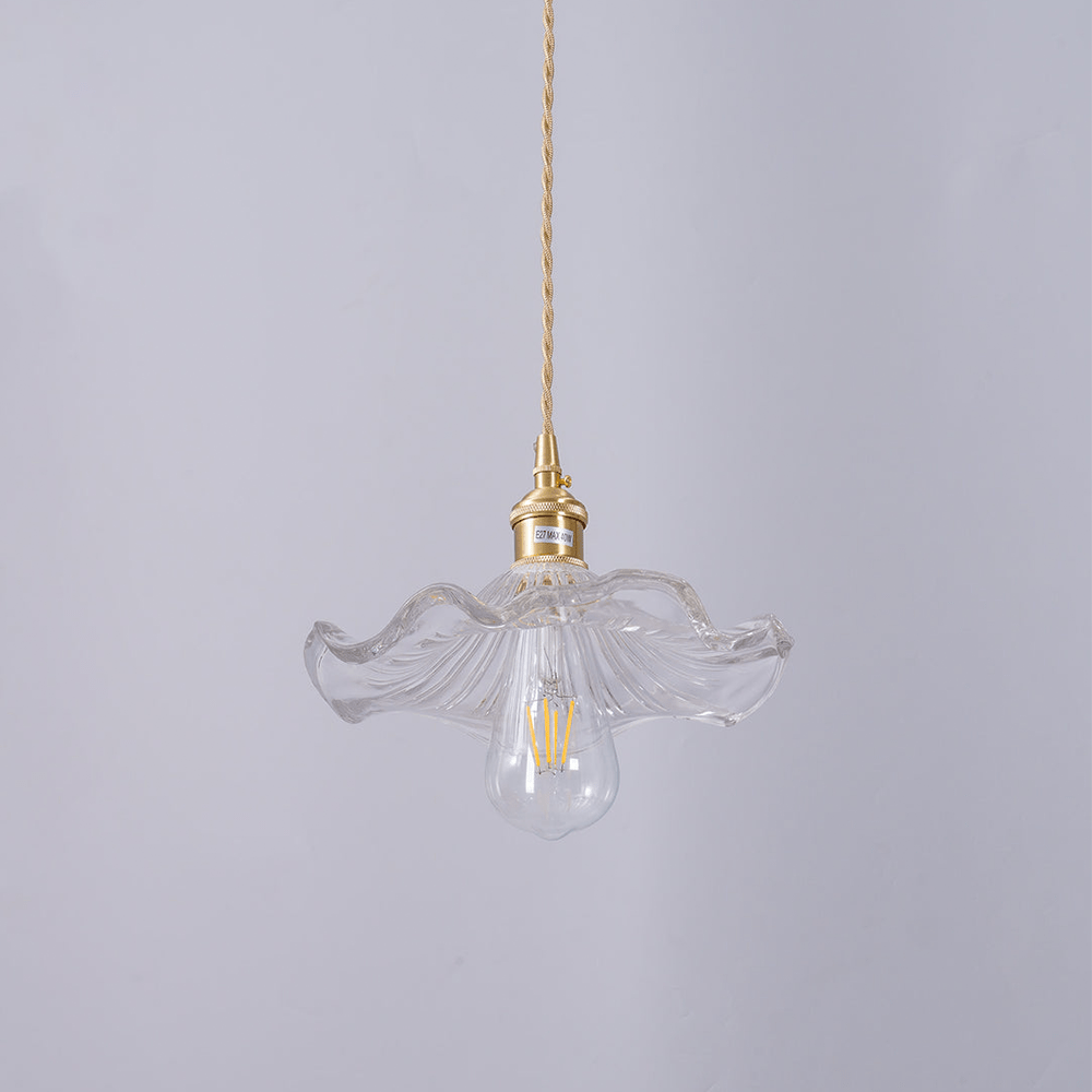 Hibiscus Floral Pendant Light in Vintage Style