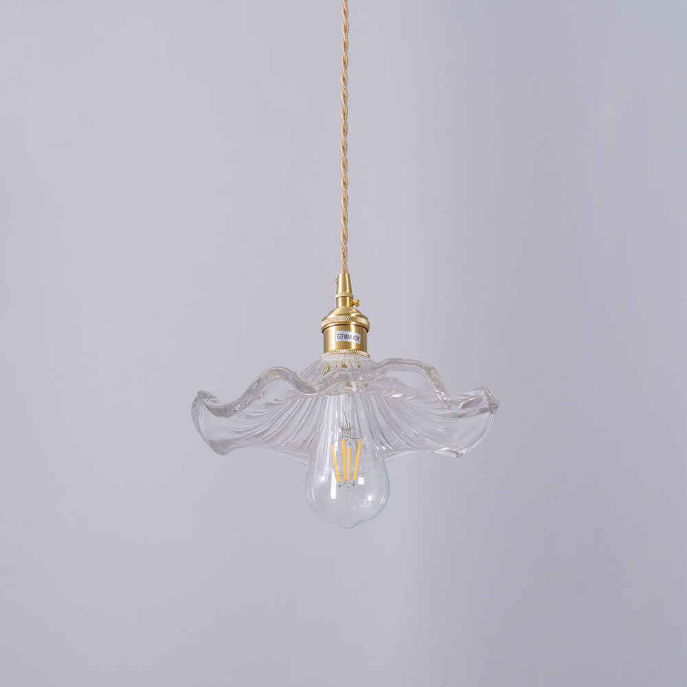 Elegant Flower Glass LED Pendant Light for Room Illumination