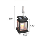 LED Candle Lantern for Outdoors - Solar-Powered with Glass Panels