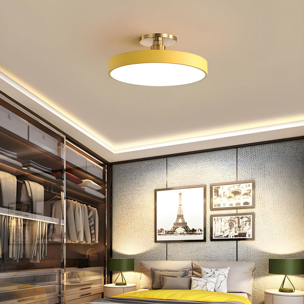 Stylish Dual-Tone LED Ceiling Fixture with Remote Dimming