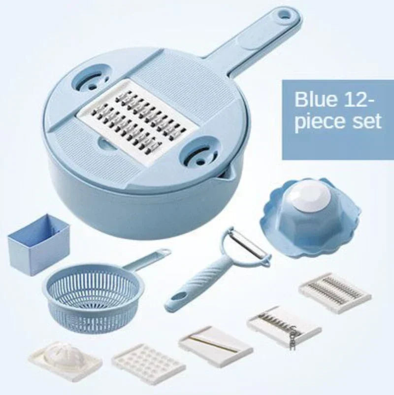 Vegetable Slicer 12-in-1 Stainless Steel Blades