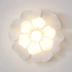 Modern Flower Design Semi-Flush Ceiling Light in Rose Petal Style