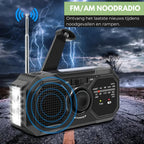 Emergency Radio Solar & Hand-Crank USB Type-C Rechargeable