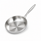 Uncoated Stainless Steel Induction & Gas Compatible Frying Pan (Multiple Sizes)