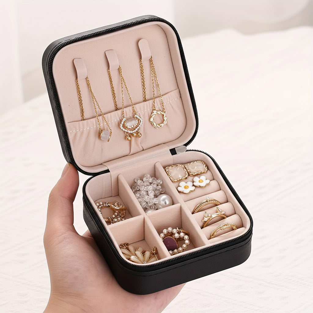 Zippered Travel Organizer Case for Jewelry - Mother's Day Gift