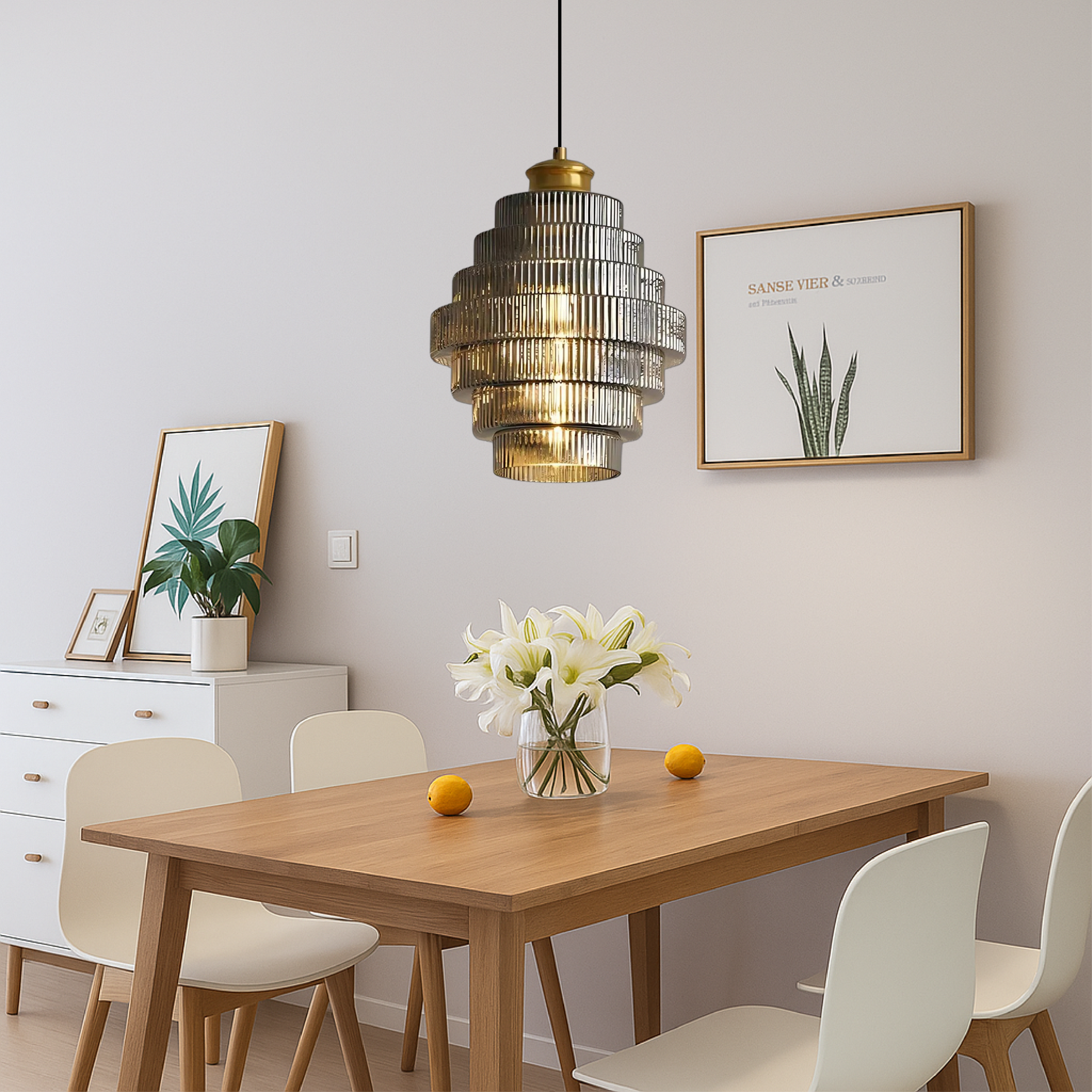 Retro Multi-Layered Glass Pendant Light