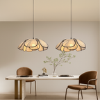 Wooden Pendant Light with Scandinavian Design for Floral Aesthetics