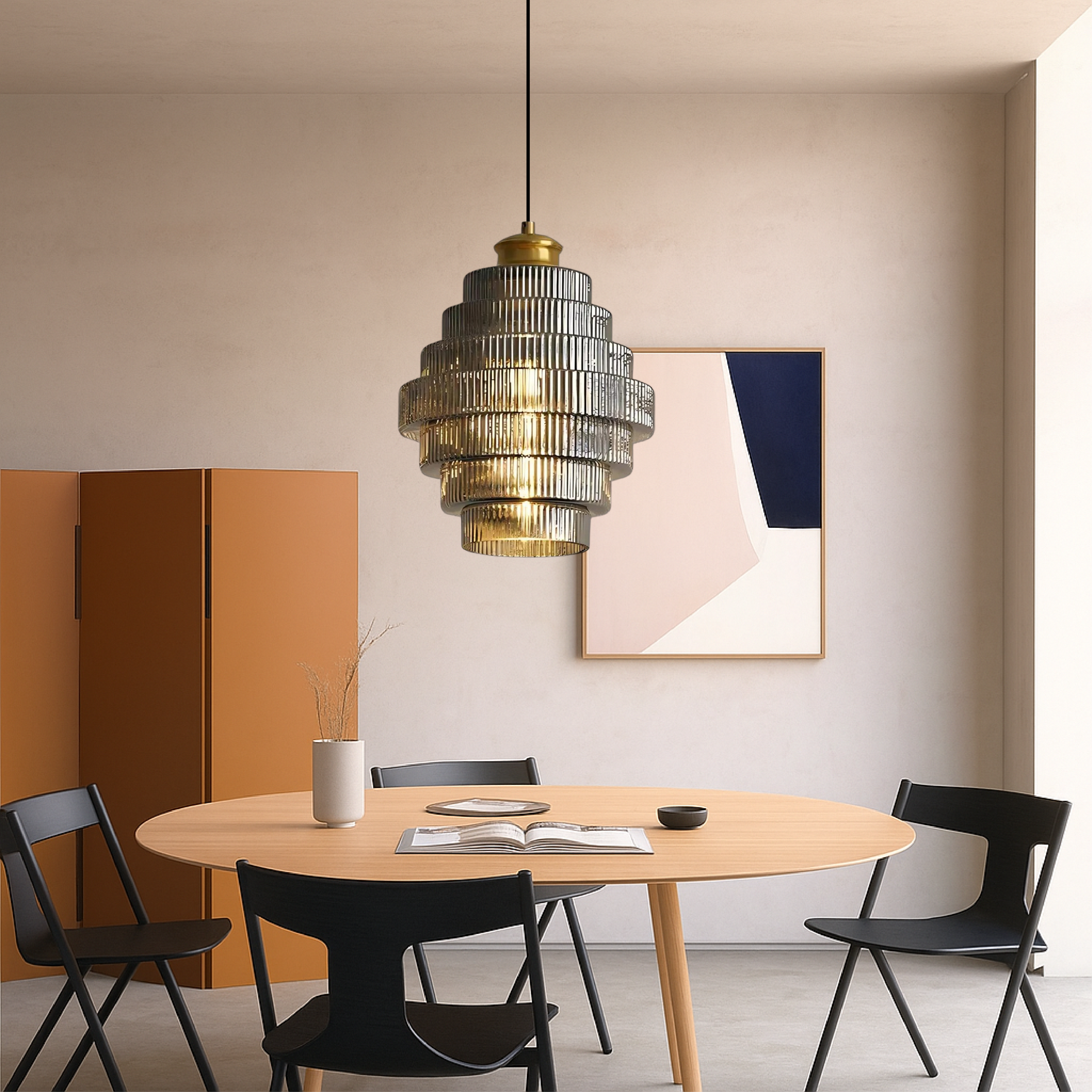 Retro Multi-Layered Glass Pendant Light