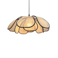 Wooden Pendant Light with Scandinavian Design for Floral Aesthetics
