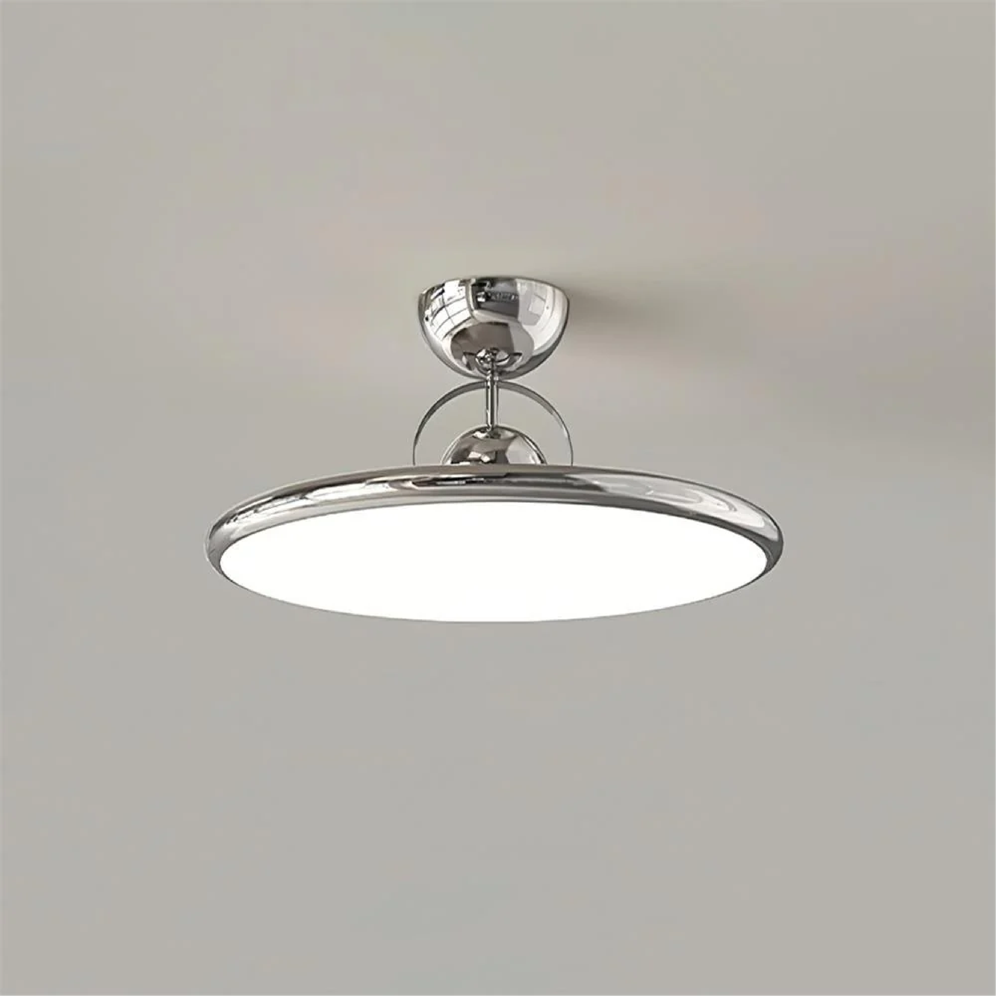 Ceiling Light Fixture with Flush Mount Design in Retro Glass Style
