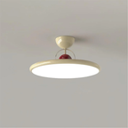 Ceiling Light Fixture with Flush Mount Design in Retro Glass Style