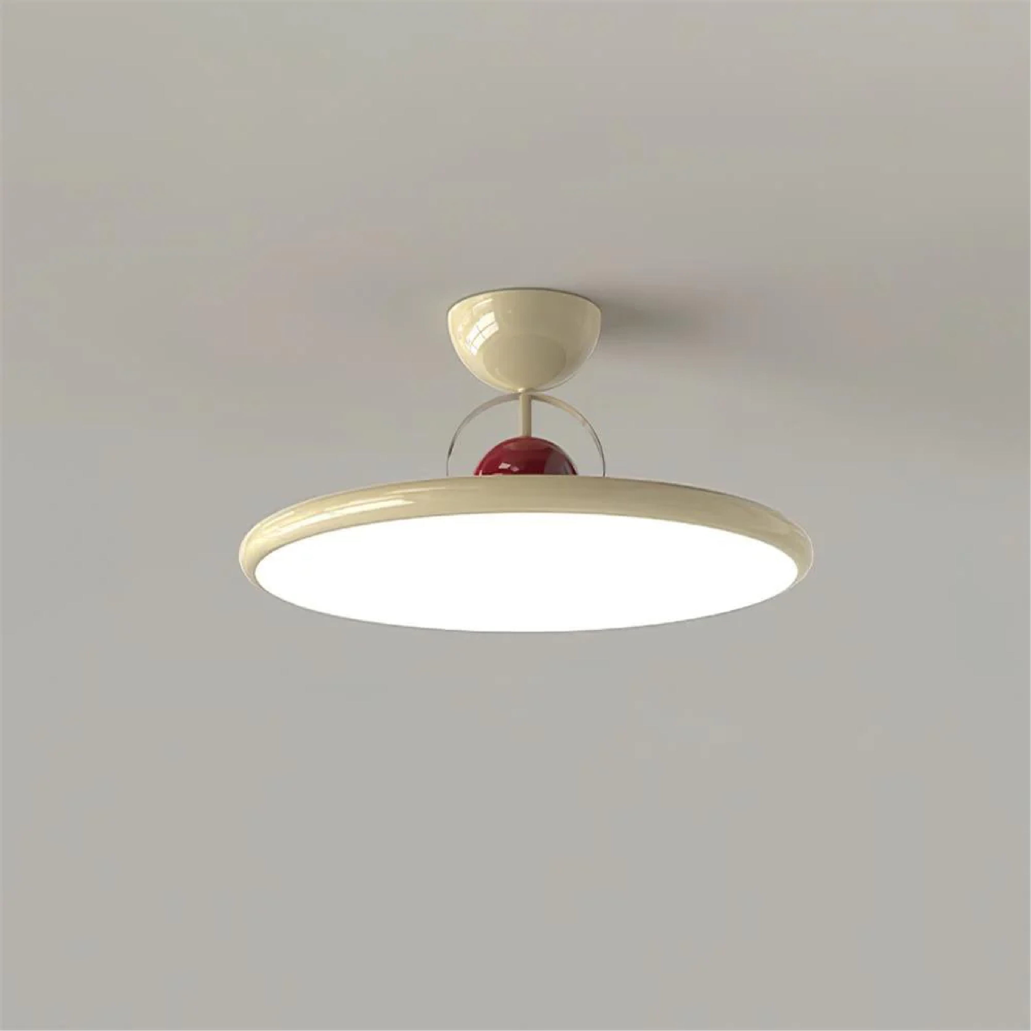 Ceiling Light Fixture with Flush Mount Design in Retro Glass Style