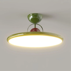 Ceiling Light Fixture with Flush Mount Design in Retro Glass Style