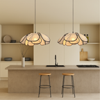 Wooden Pendant Light with Scandinavian Design for Floral Aesthetics